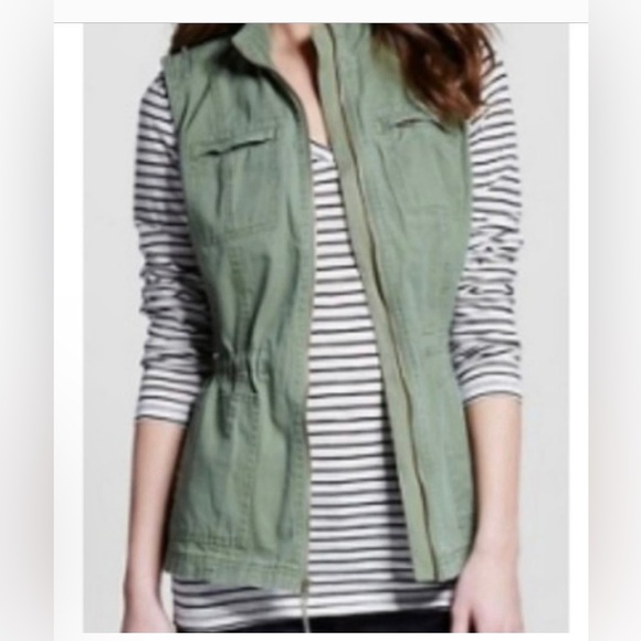 Merona Army Green Cargo Vest Jacket - Picture 4 of 12
